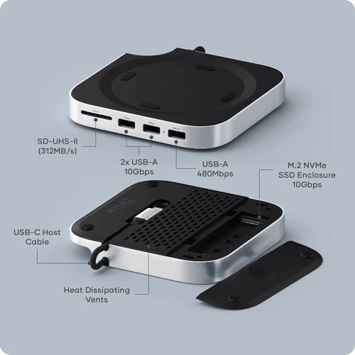 Satechi Mac Mini M4 Stand & Hub with SSD Enclosure - Image 5